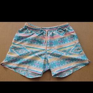 Chubbies En Fuego 7.5" Classic Swim Trunks Swimsuit Size L (Retro 80's Style)
